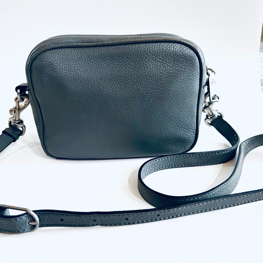 Etienne Aigner Gray Pebble Leather Crossbody Bag - Picture 7 of 11